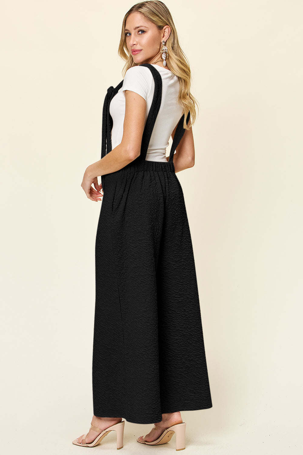 Double Take Full Size Sleeveless Wide Leg Jumpsuit - AMIN Clothing 