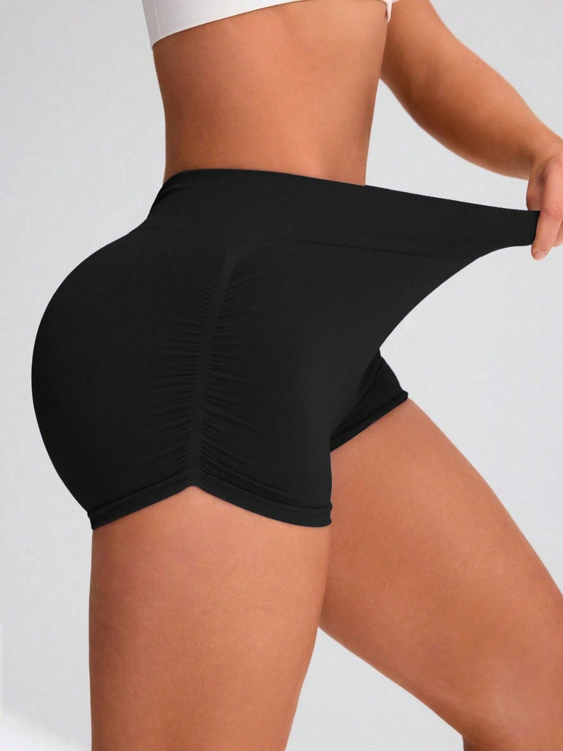 Elastic Waist Active Shorts - AMIN Clothing 