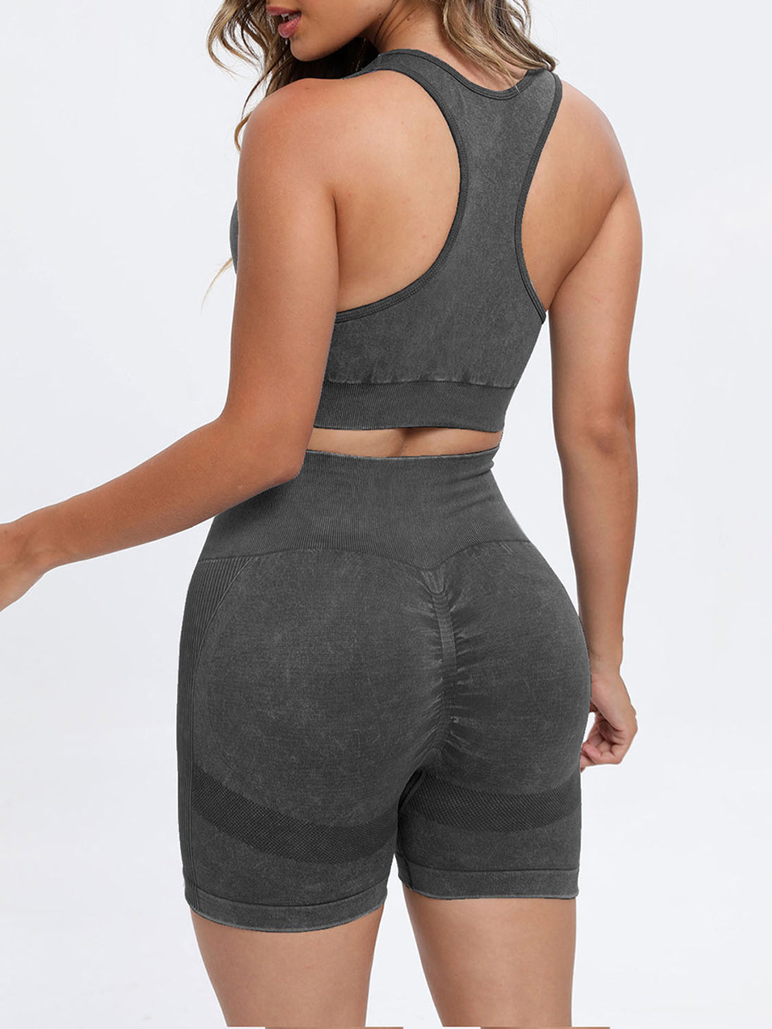 Scoop Neck Wide Strap Top and Shorts Active Set - AMIN Clothing 