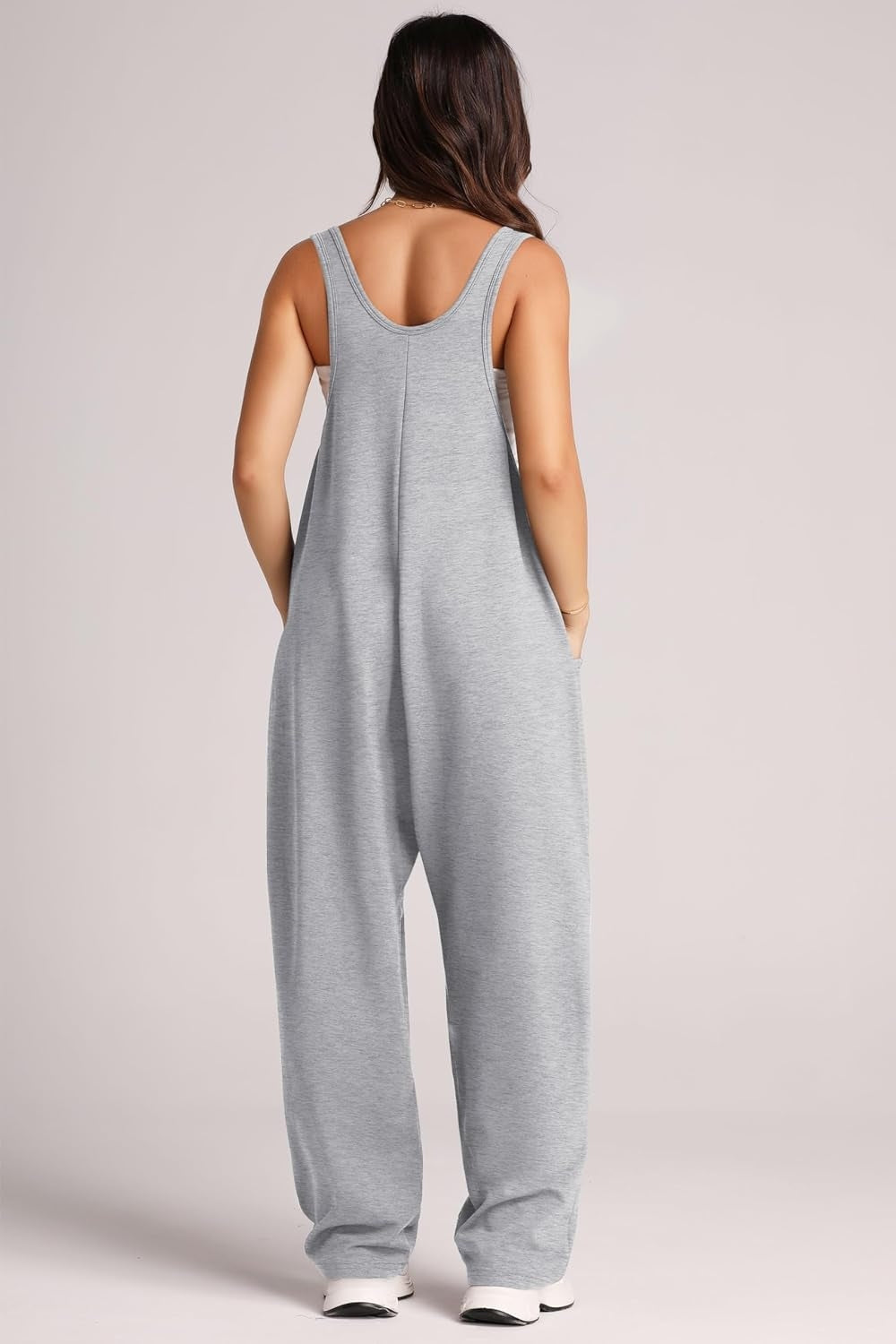 Lovelet Wide Strap Jumpsuit with Pockets - AMIN Clothing 