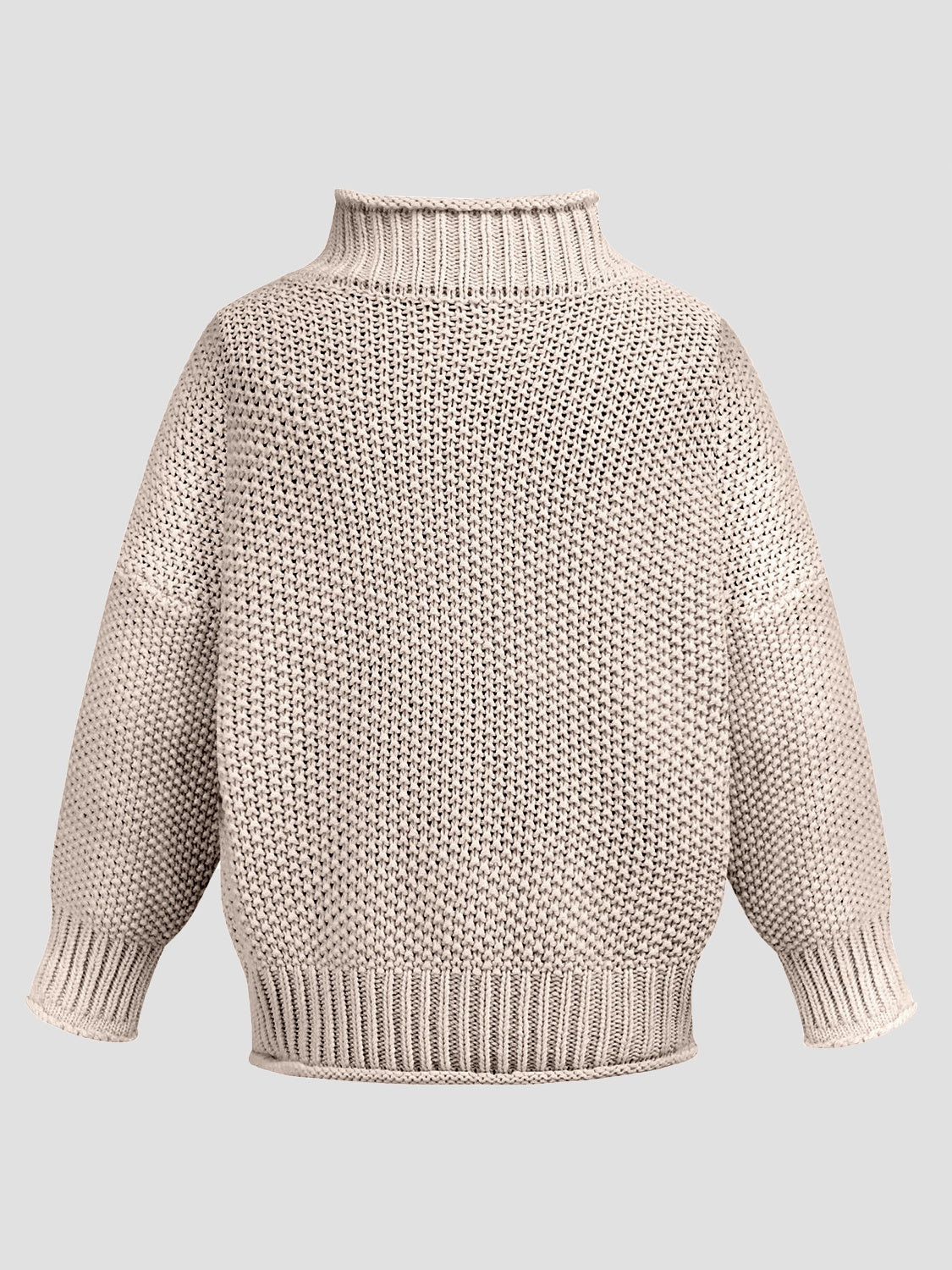 Turtleneck Long Sleeve Sweater - AMIN Clothing 