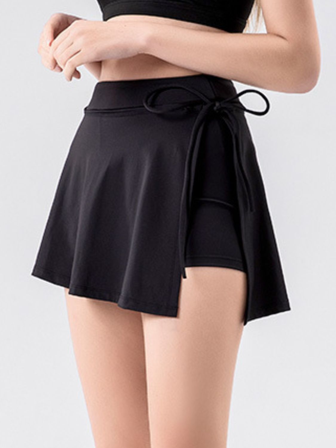 High Waist Active Skort with Pockets - AMIN Clothing 