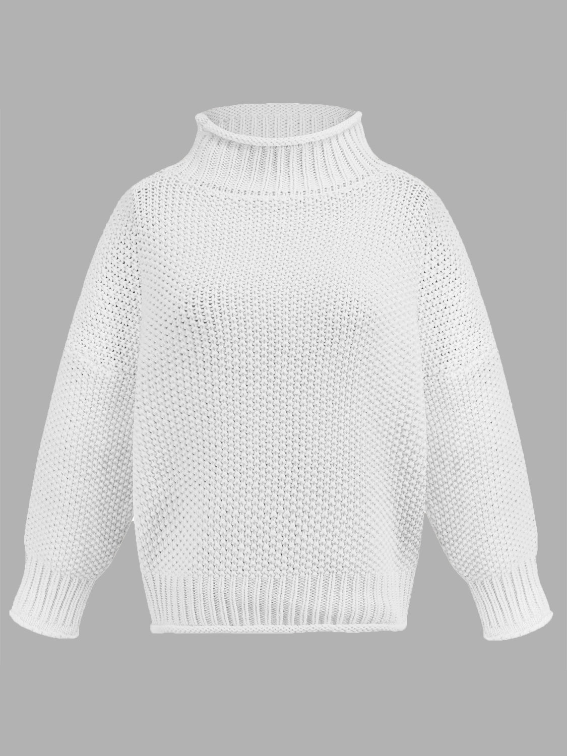 Turtleneck Long Sleeve Sweater - AMIN Clothing 