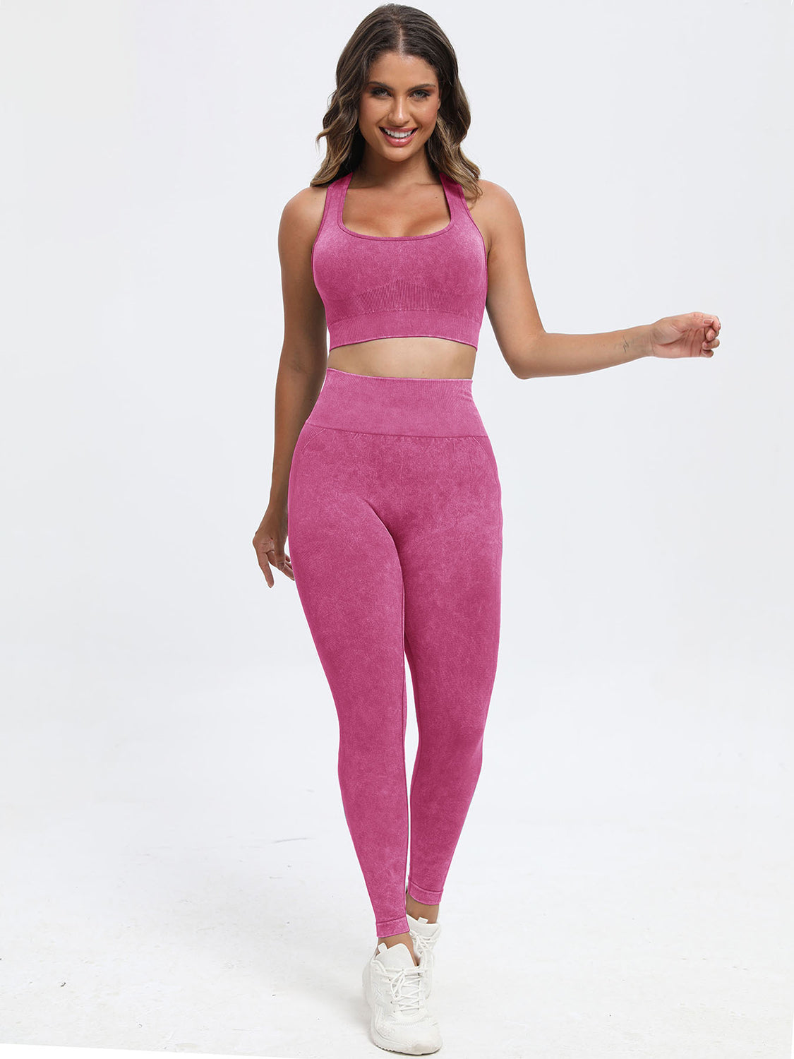 Scoop Neck Wide Strap Top and Pants Active Set - AMIN Clothing 