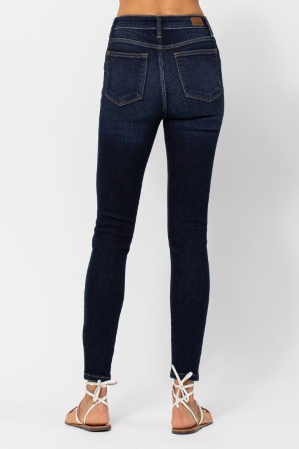 Judy Blue Full Size High Waist Handsand Skinny Jeans - AMIN Clothing 