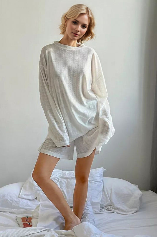 Basic Bae Buttery-Soft Breathable Round Neck Top and Shorts Set - AMIN Clothing 