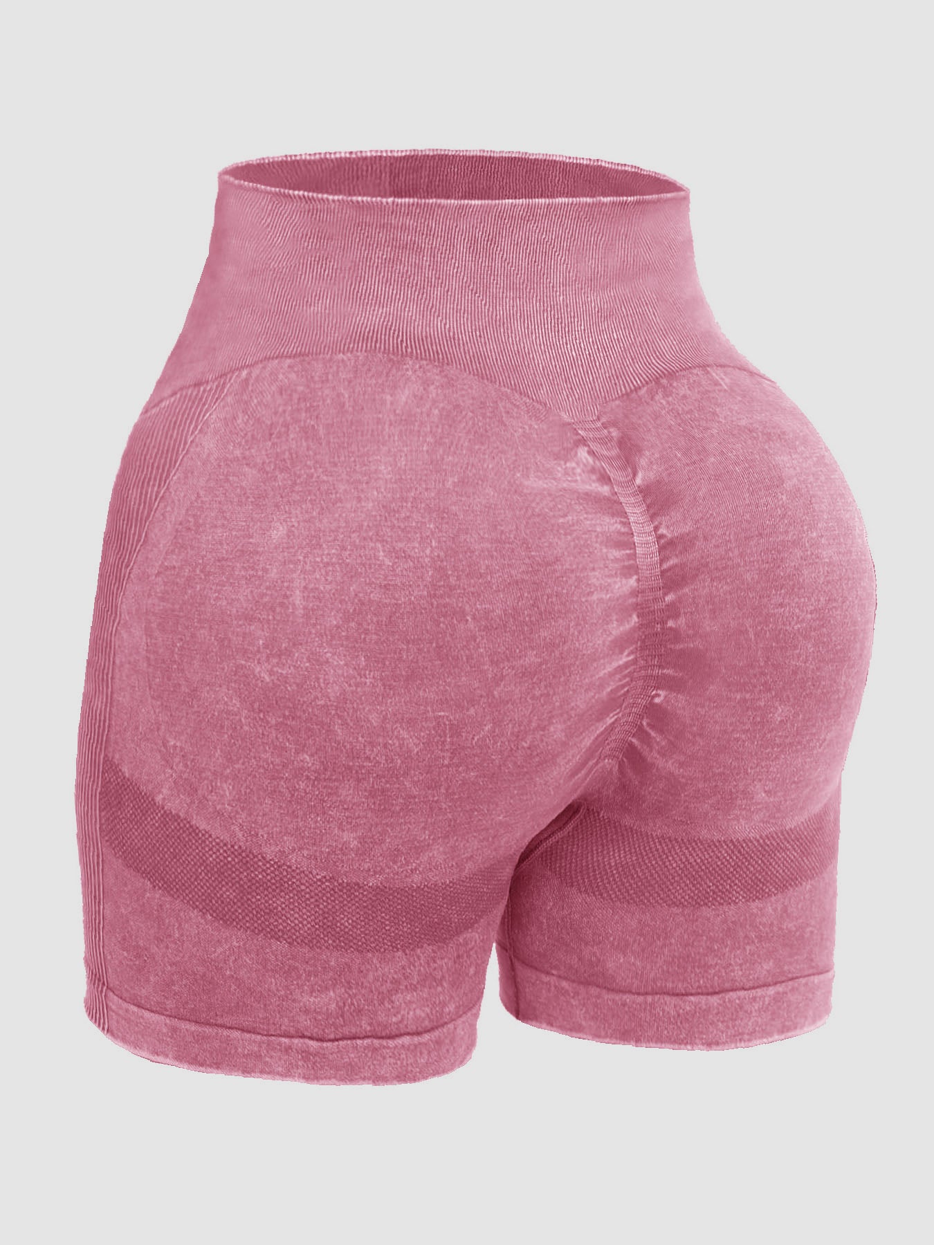 Washed High Waist Active Shorts - AMIN Clothing 