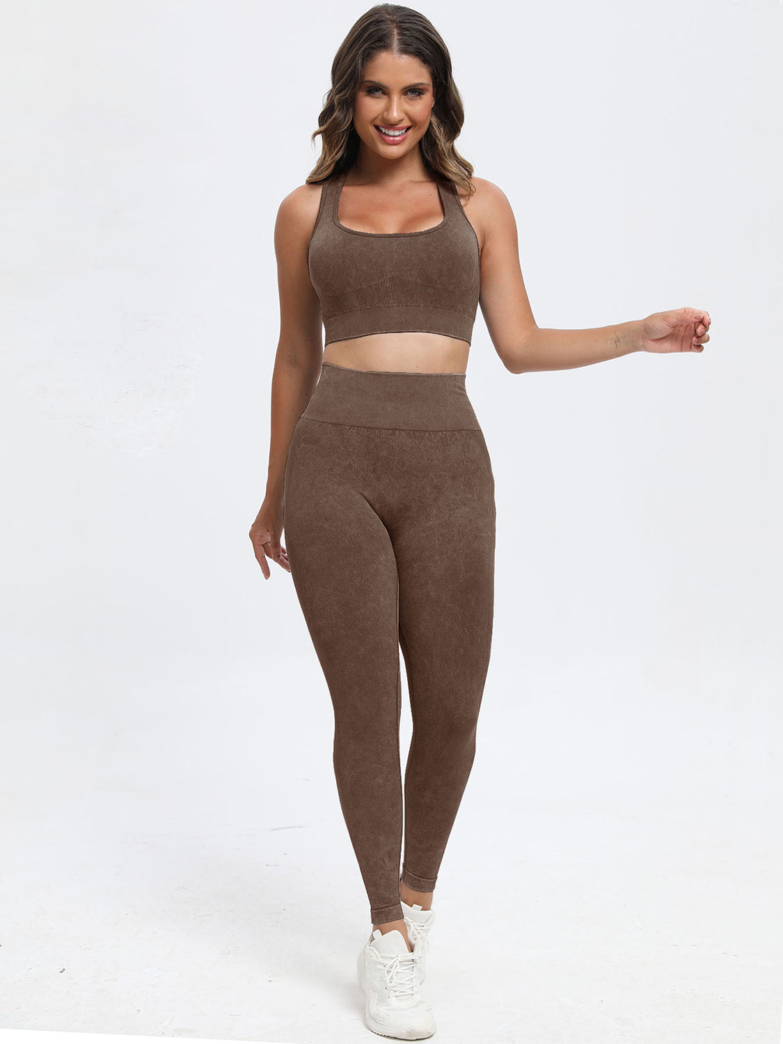 Scoop Neck Wide Strap Top and Pants Active Set - AMIN Clothing 