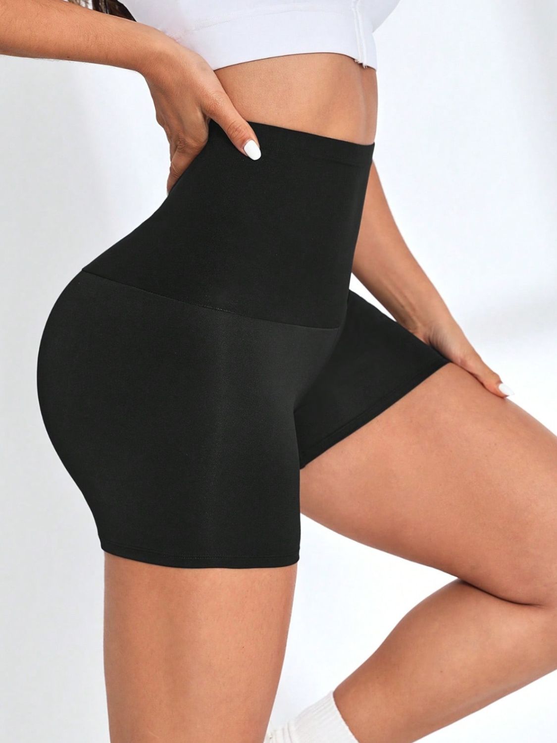 High Waist Active Shorts - AMIN Clothing 