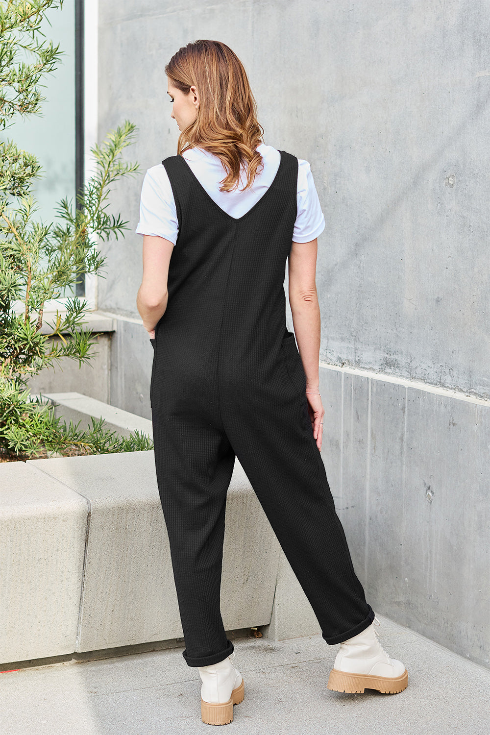 Double Take Full Size Sleeveless Straight Jumpsuit - AMIN Clothing 