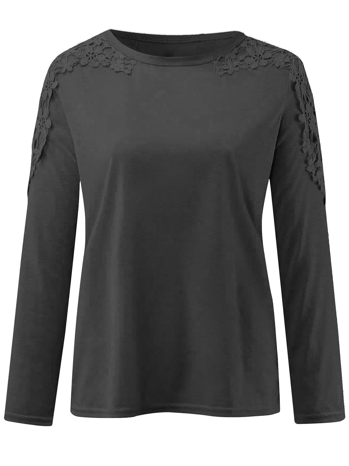 Full Size Cutout Round Neck Long Sleeve T-Shirt - AMIN Clothing 