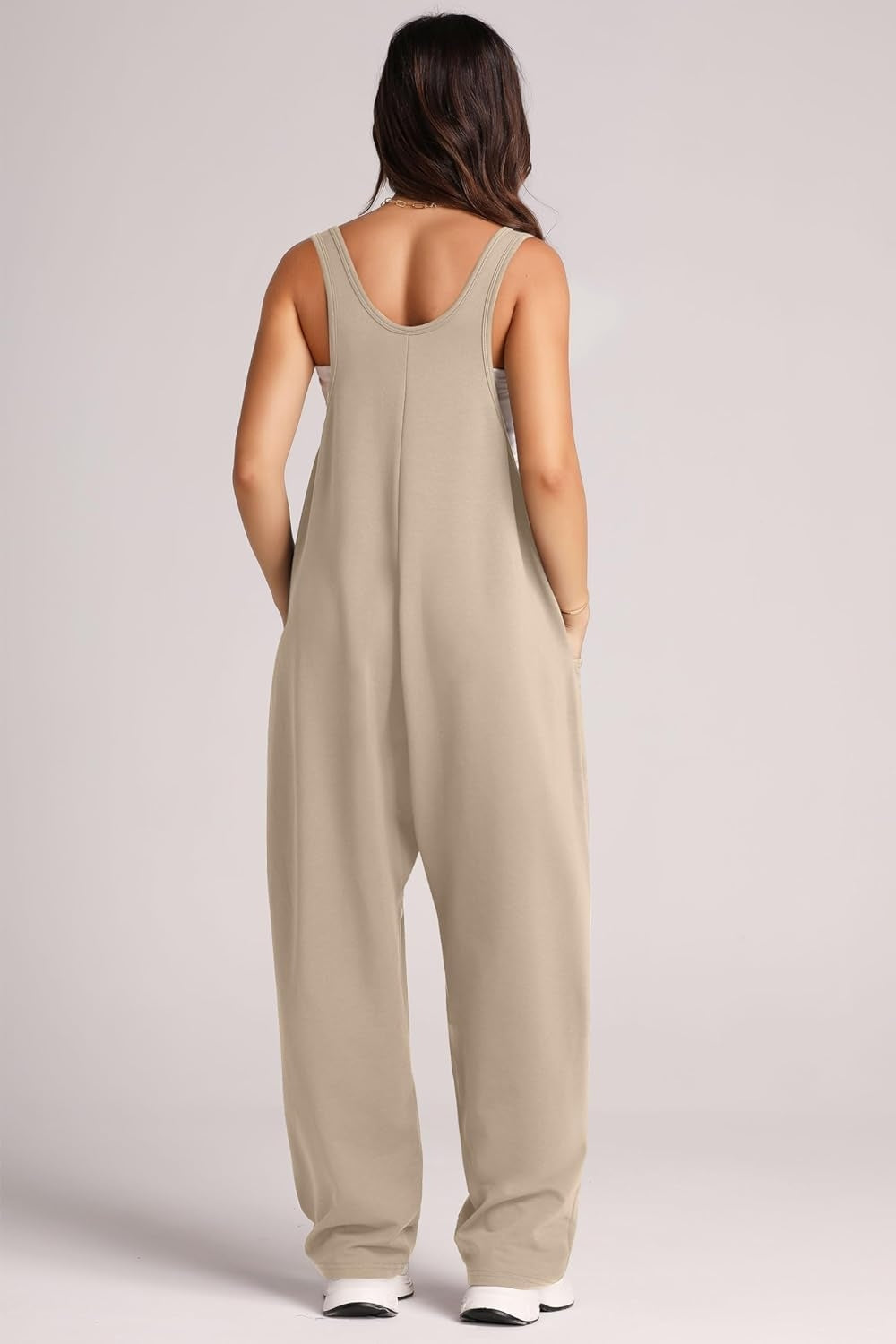 Lovelet Wide Strap Jumpsuit with Pockets - AMIN Clothing 