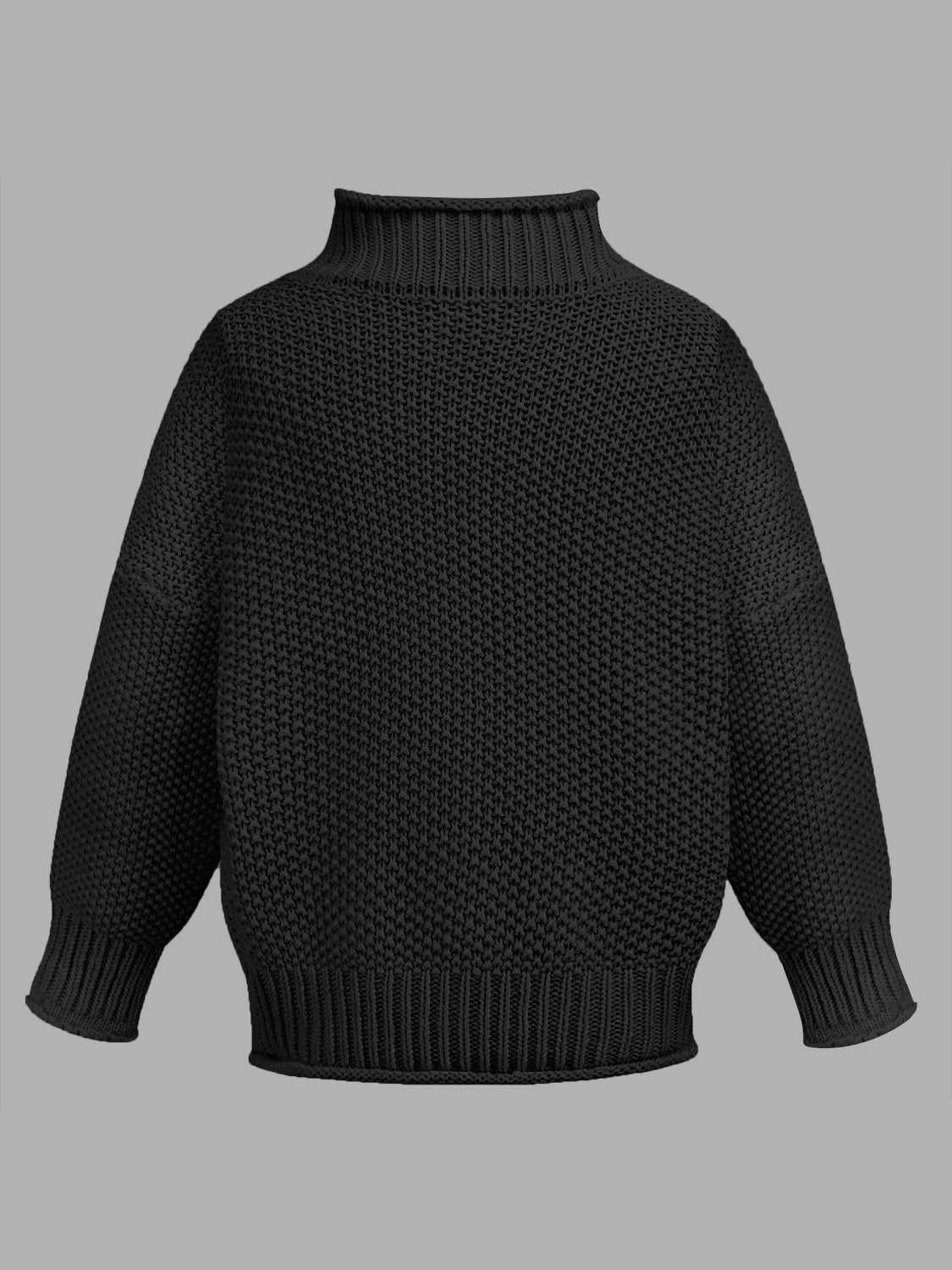 Turtleneck Long Sleeve Sweater - AMIN Clothing 