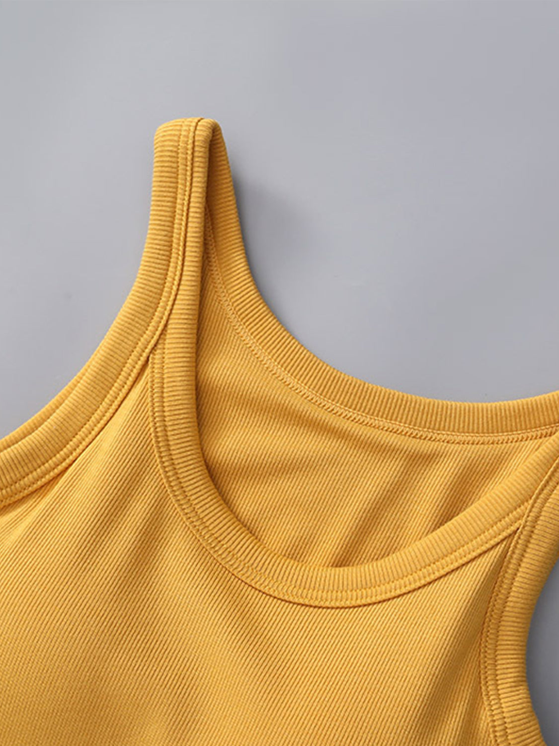 Round Neck Tank with Bra - AMIN Clothing 