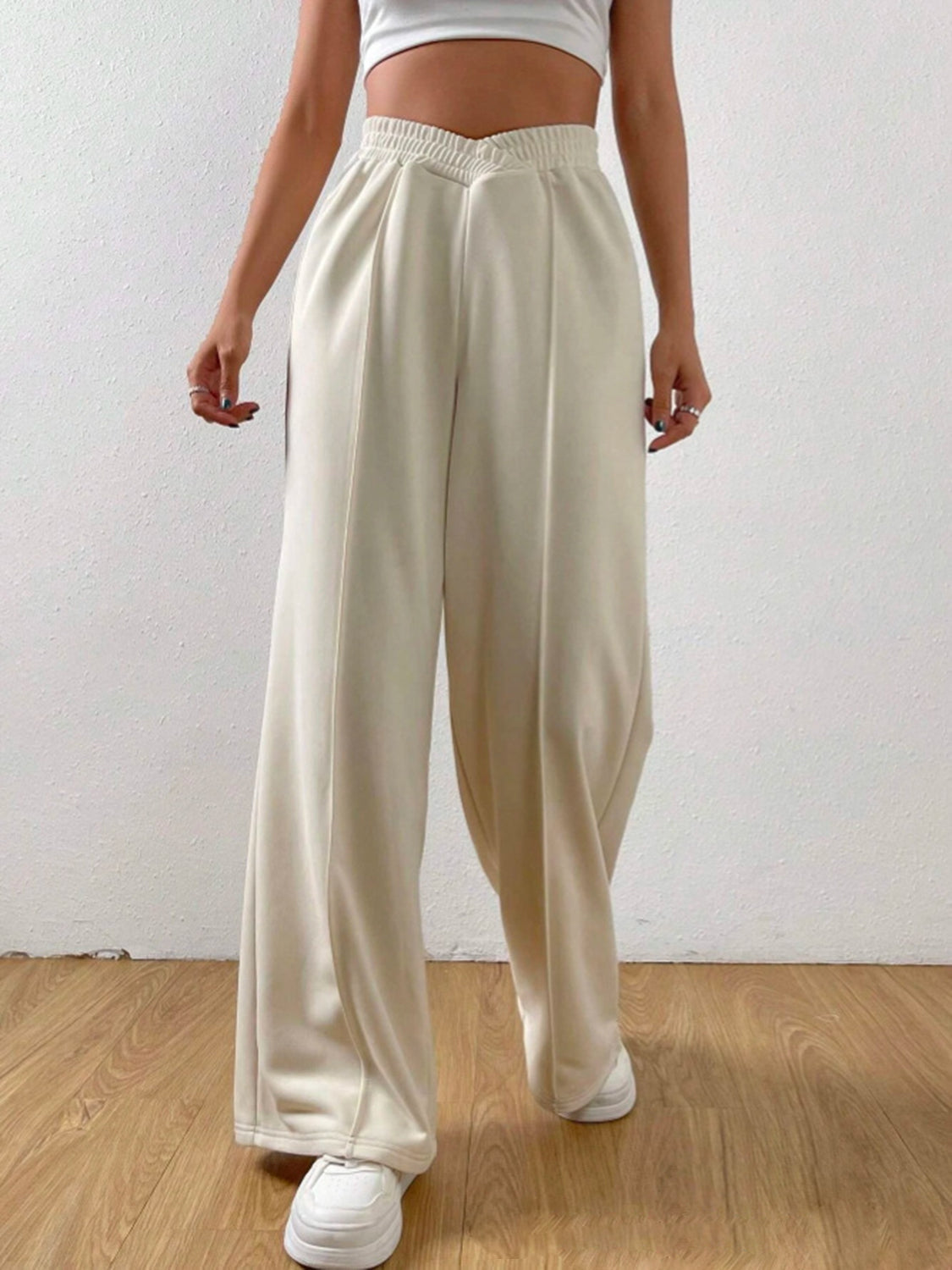 Elastic Waist Wide Leg Pants - AMIN Clothing 