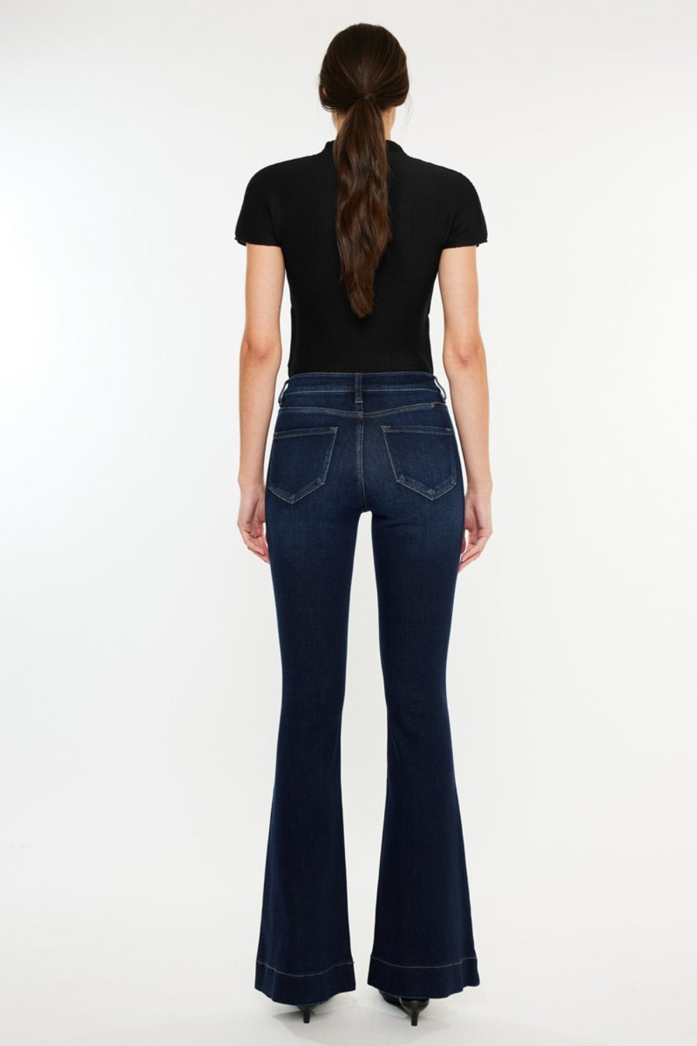 Kancan High Rise Slim Flare Jeans - AMIN Clothing 