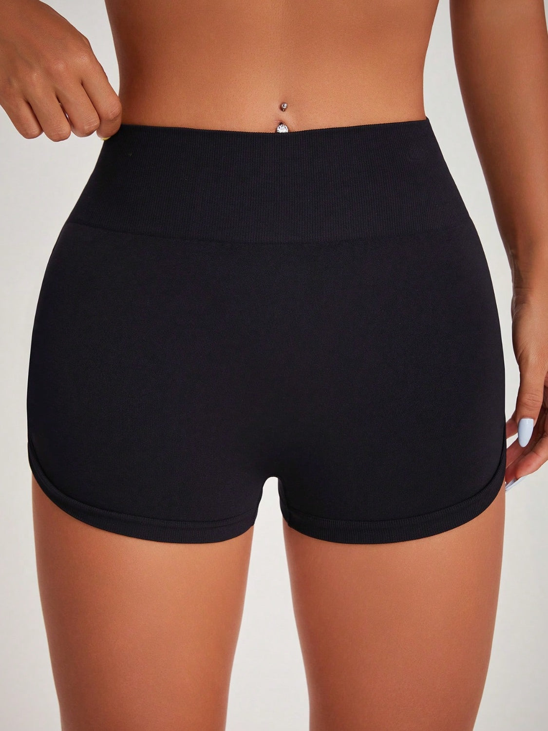 High Waist Active Shorts - AMIN Clothing 