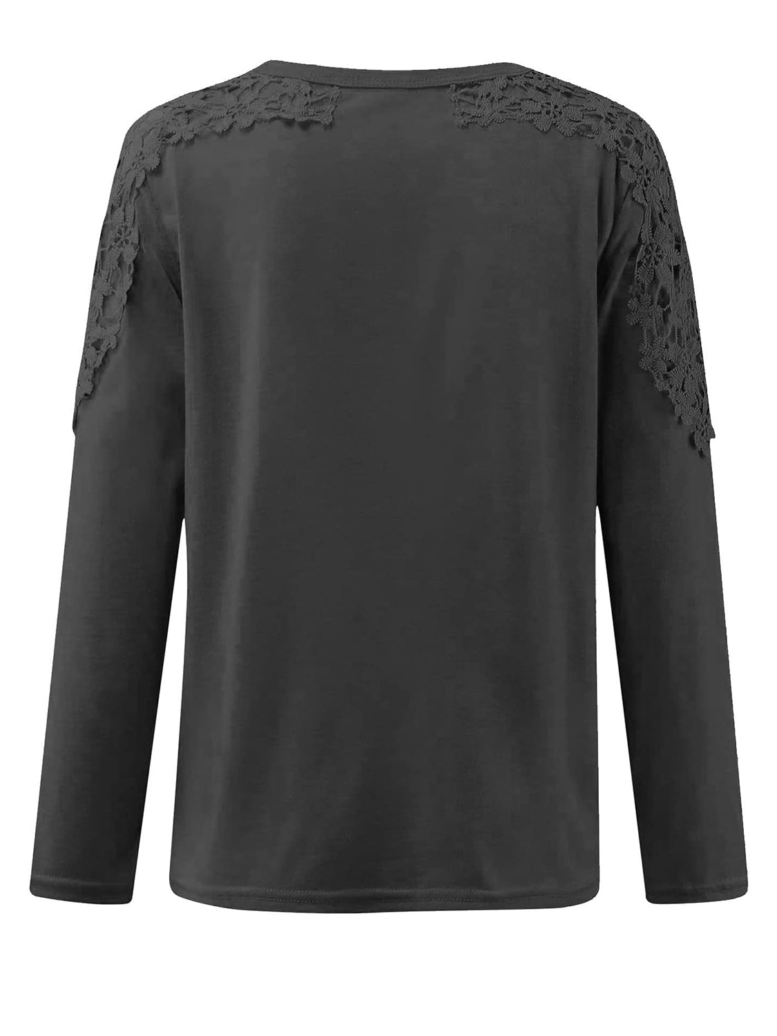 Full Size Cutout Round Neck Long Sleeve T-Shirt - AMIN Clothing 