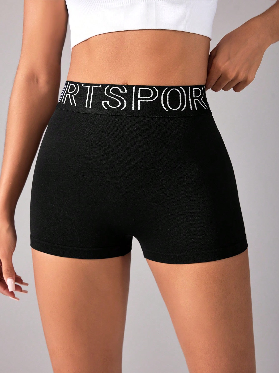 High Waist Active Shorts - AMIN Clothing 