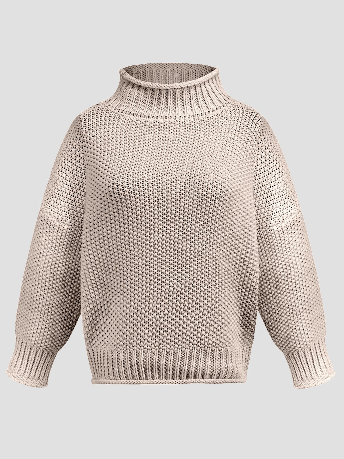 Turtleneck Long Sleeve Sweater - AMIN Clothing 