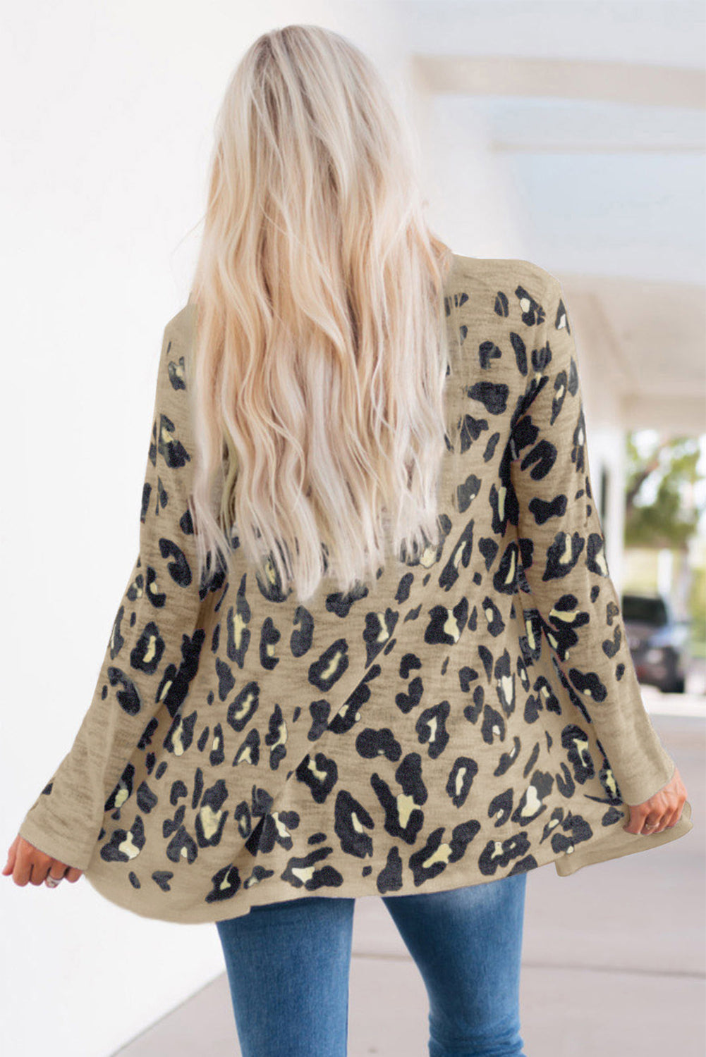 Printed Long Sleeve Cardigan - AMIN Clothing 