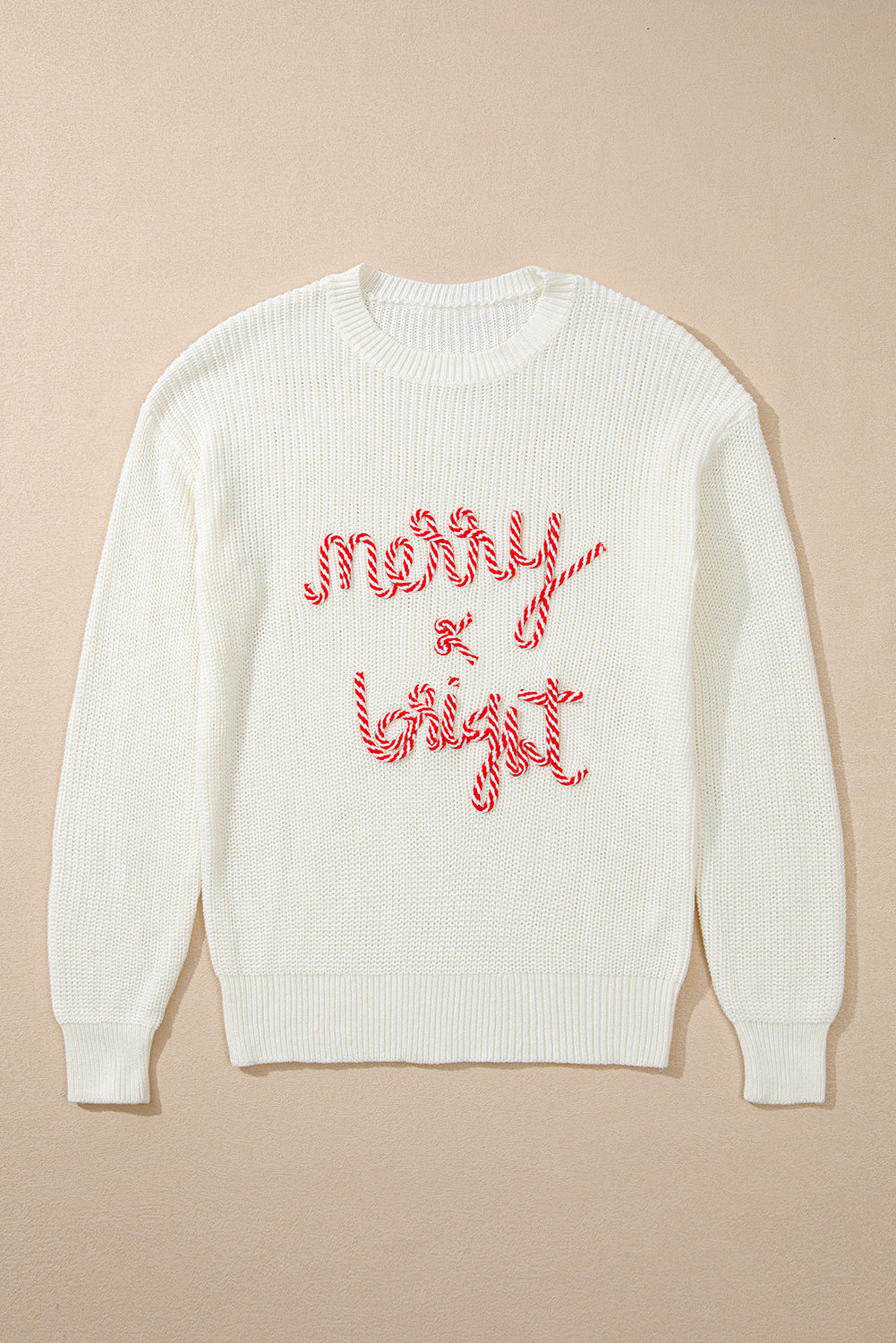 MERRY & BRIGHT Round Neck Sweater - AMIN Clothing 