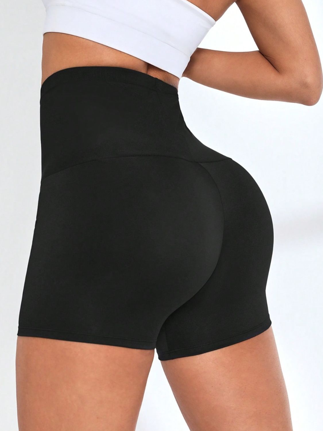 High Waist Active Shorts - AMIN Clothing 