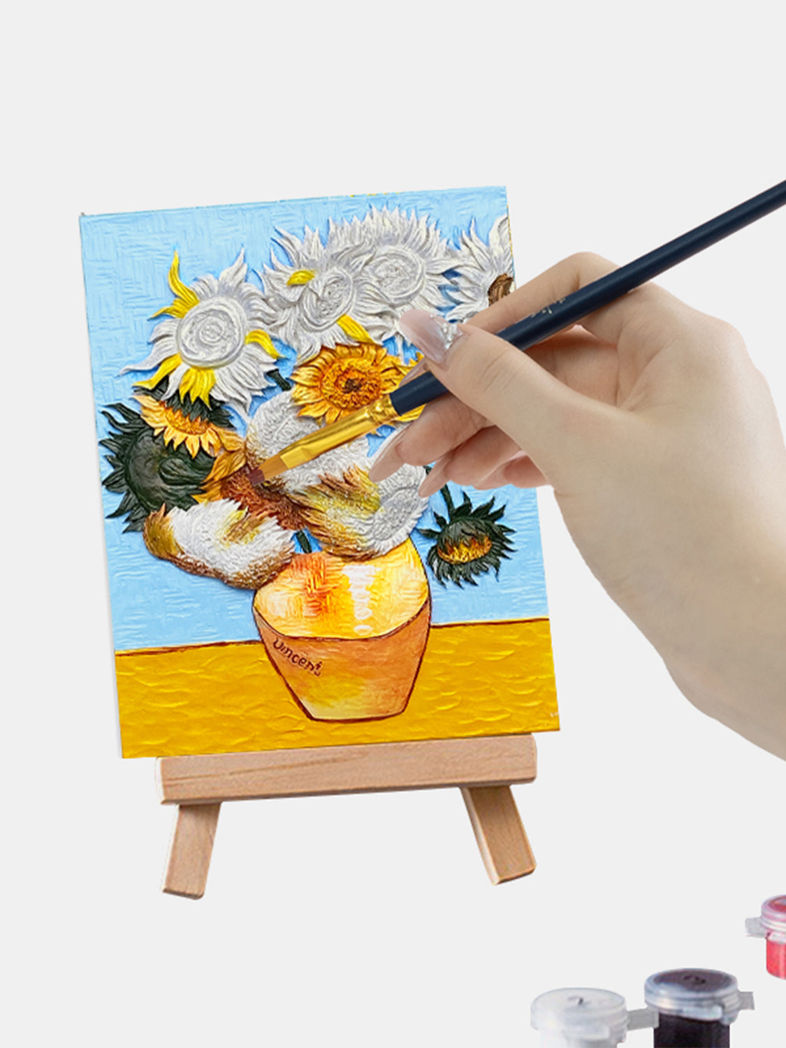 Relief Van Gogh's Sunflowers DIY 3D Oil Painting Kit - AMIN Clothing 