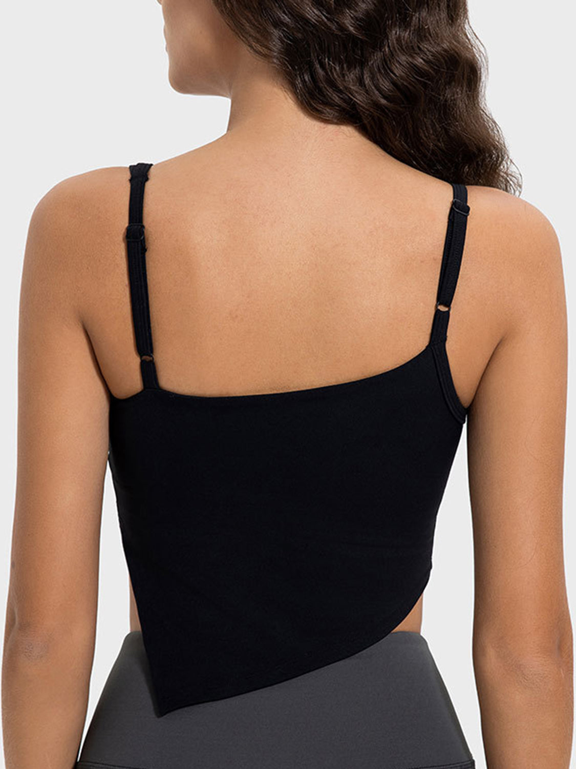 Millennia Slit Asymmetrical Neck Active Cami - AMIN Clothing 