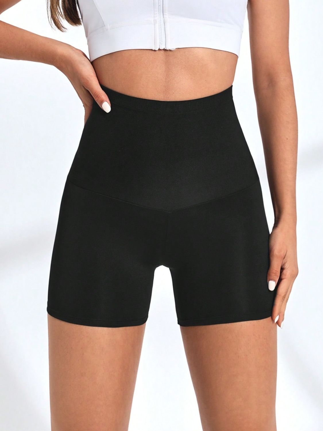 High Waist Active Shorts - AMIN Clothing 