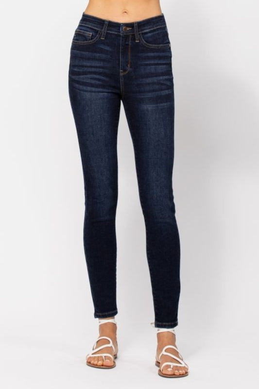 Judy Blue Full Size High Waist Handsand Skinny Jeans - AMIN Clothing 