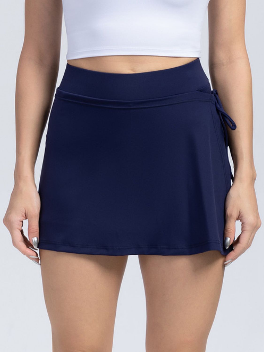 High Waist Active Skort with Pockets - AMIN Clothing 