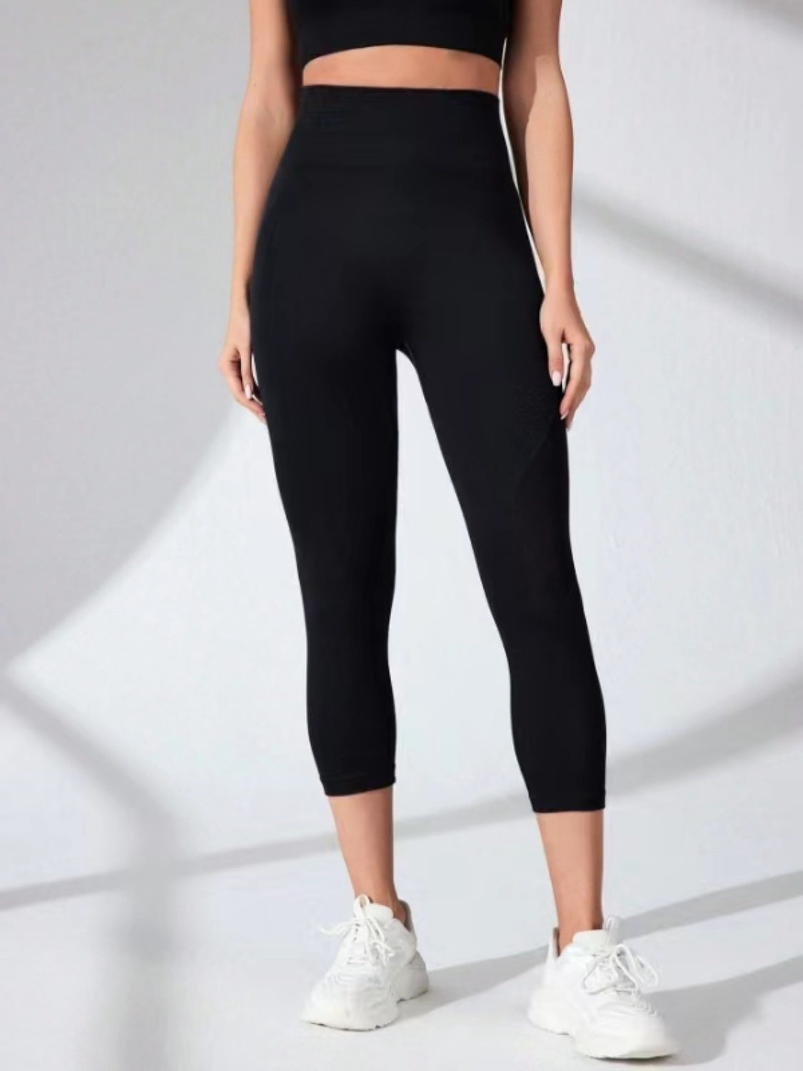 High Waist Cropped Active Leggings - AMIN Clothing 